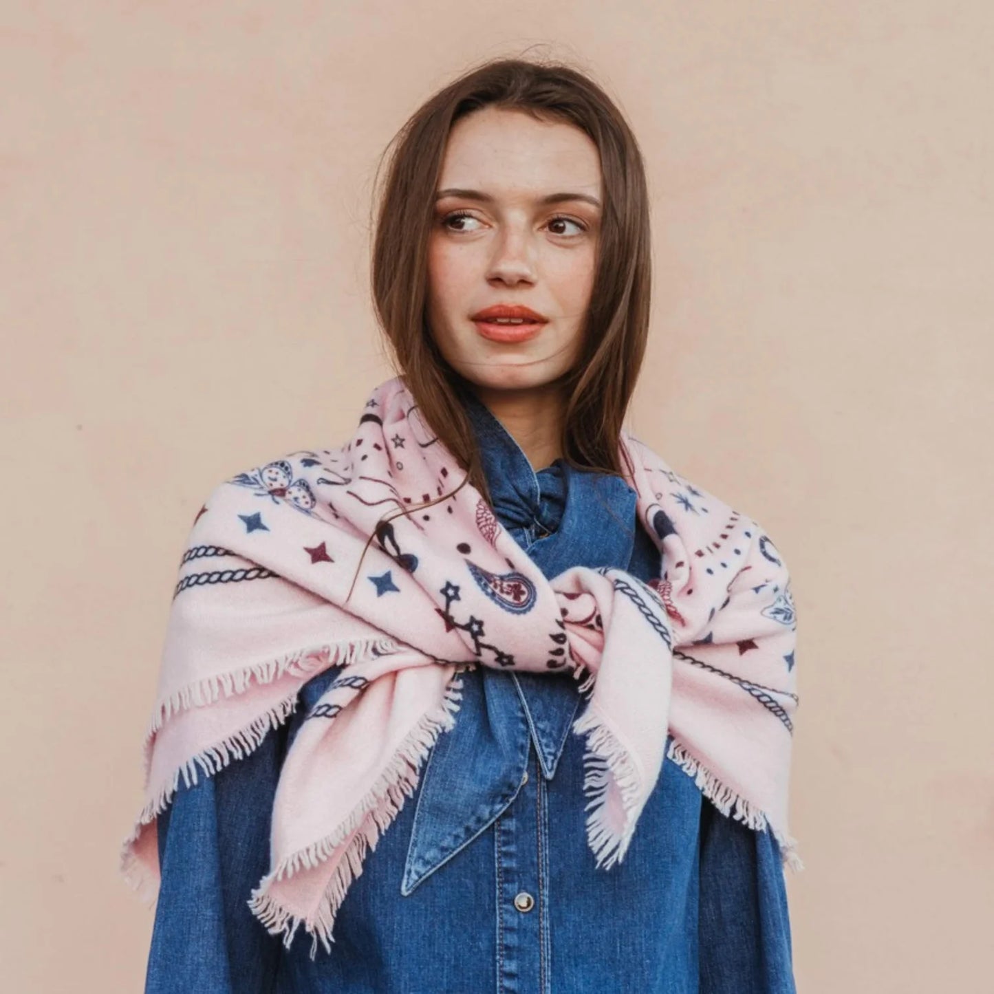 Cosmic Rodeo Cashmere Bandana Sweater Wrap