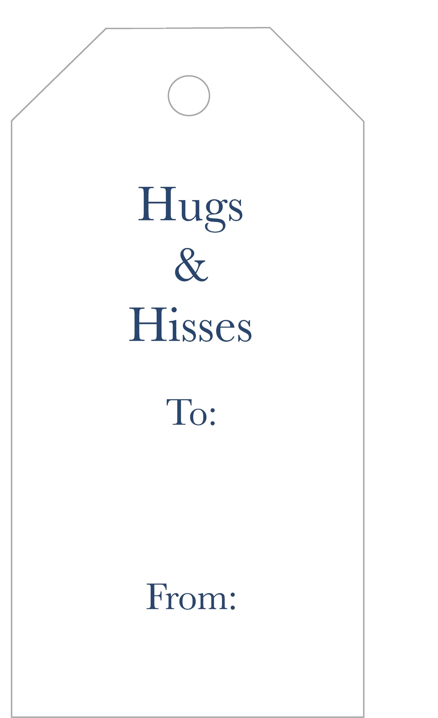 Blue Hugs & Hisses Gift Tags