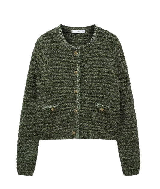 Chunky Knit Lurex Cardigan