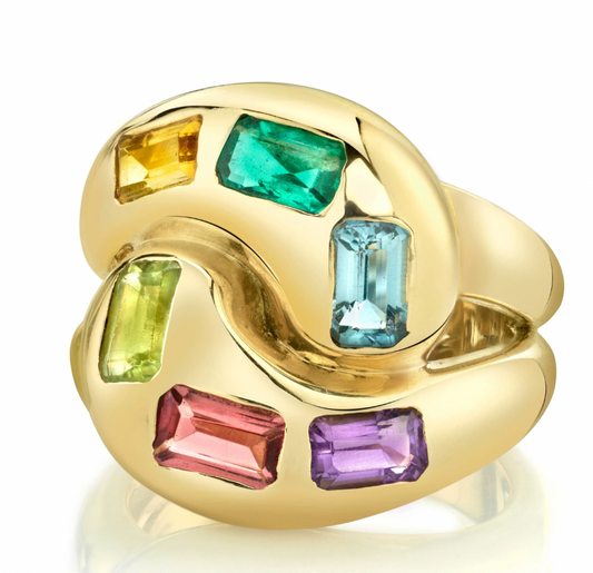 Brent Neale Multi-Color Gemstone Knot Ring