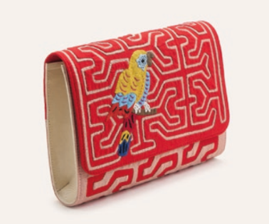 Red Guacamaya Clutch
