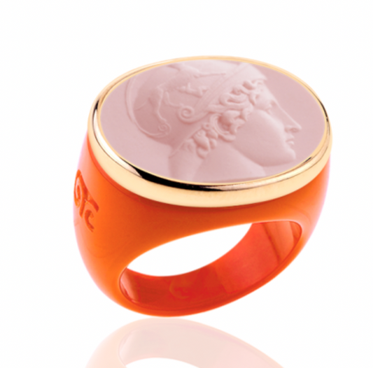 Classic Orange Base Gold with Pink: Colombe