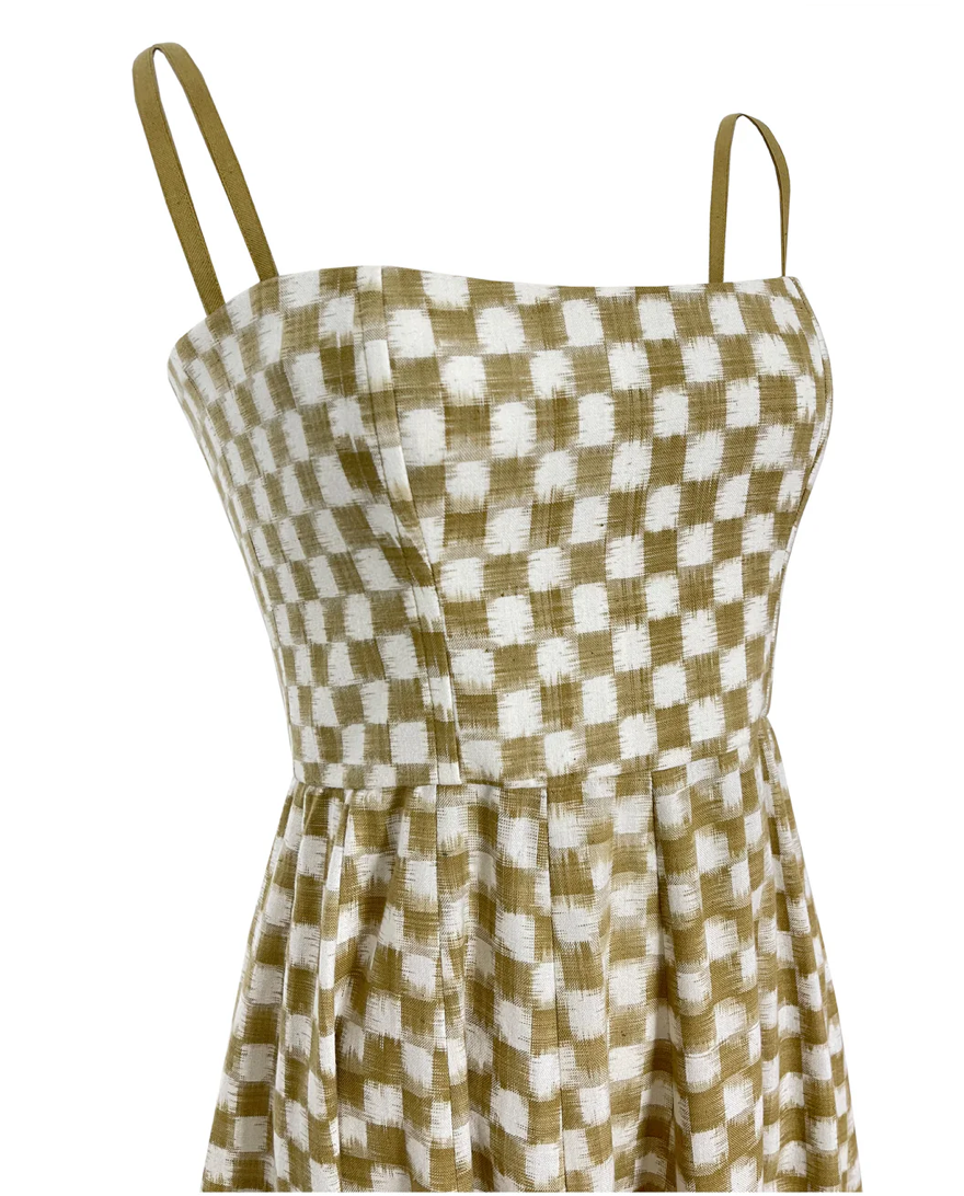 Checkmate Dress Beige