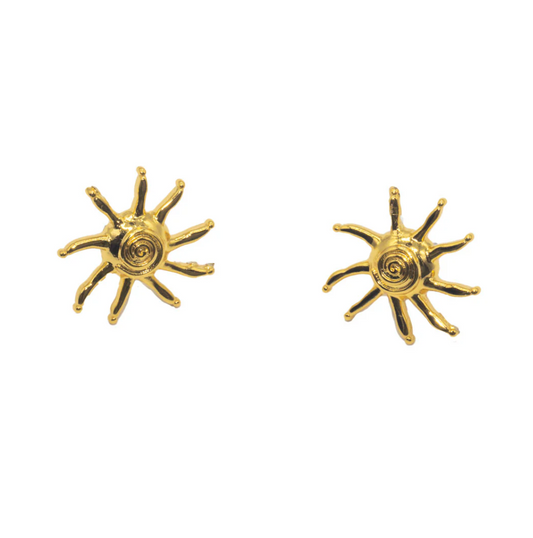 Tangalooma Sun Stud Earrings- Gold (Small)