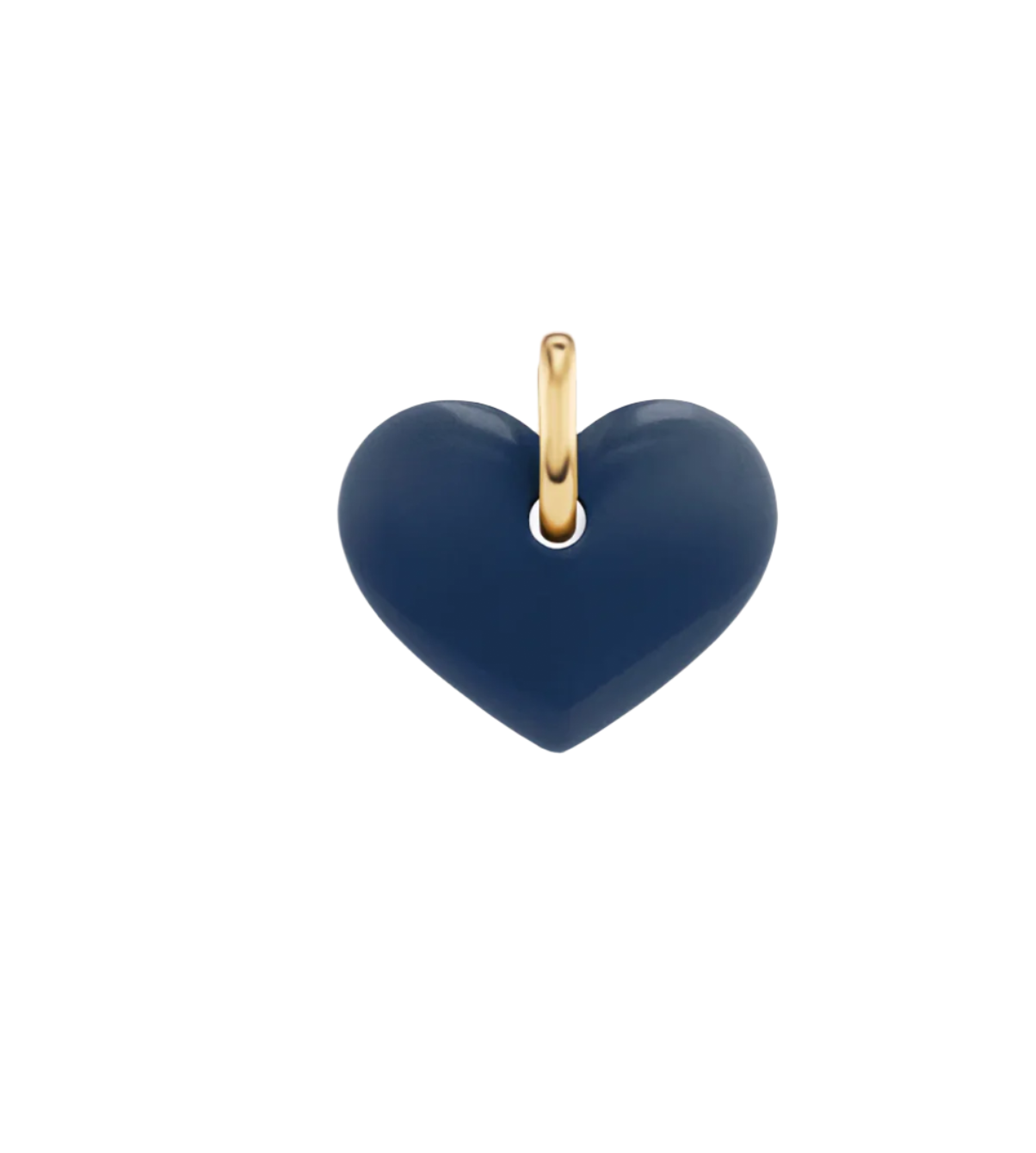 Resin Heart with 18kt Gold Bail & Cord