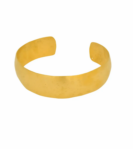 Gold necklace on a white background