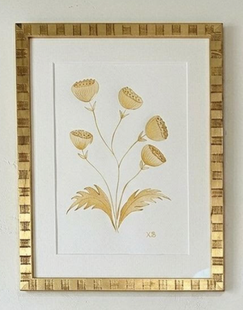 Original Graphite & Gouache Botanical #4