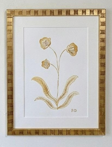 Original Graphite & Gouache Botanical #1