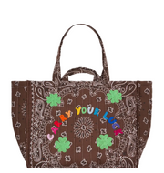 Maxi Cabas Matelassé - CARRY YOUR LUCK CHARM - Brown