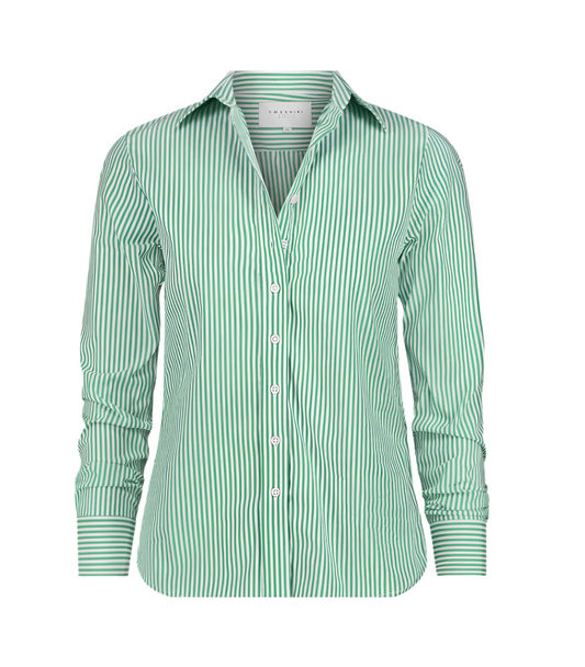 The Icon Shirt in Stripe -Green