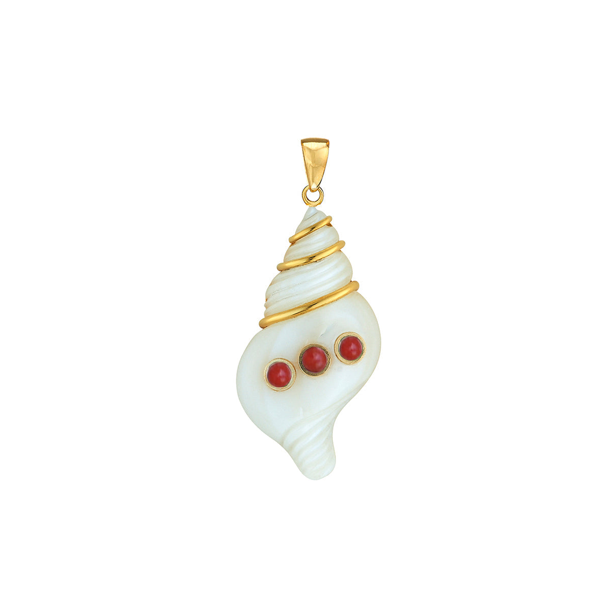 Seashell Charm - Coral