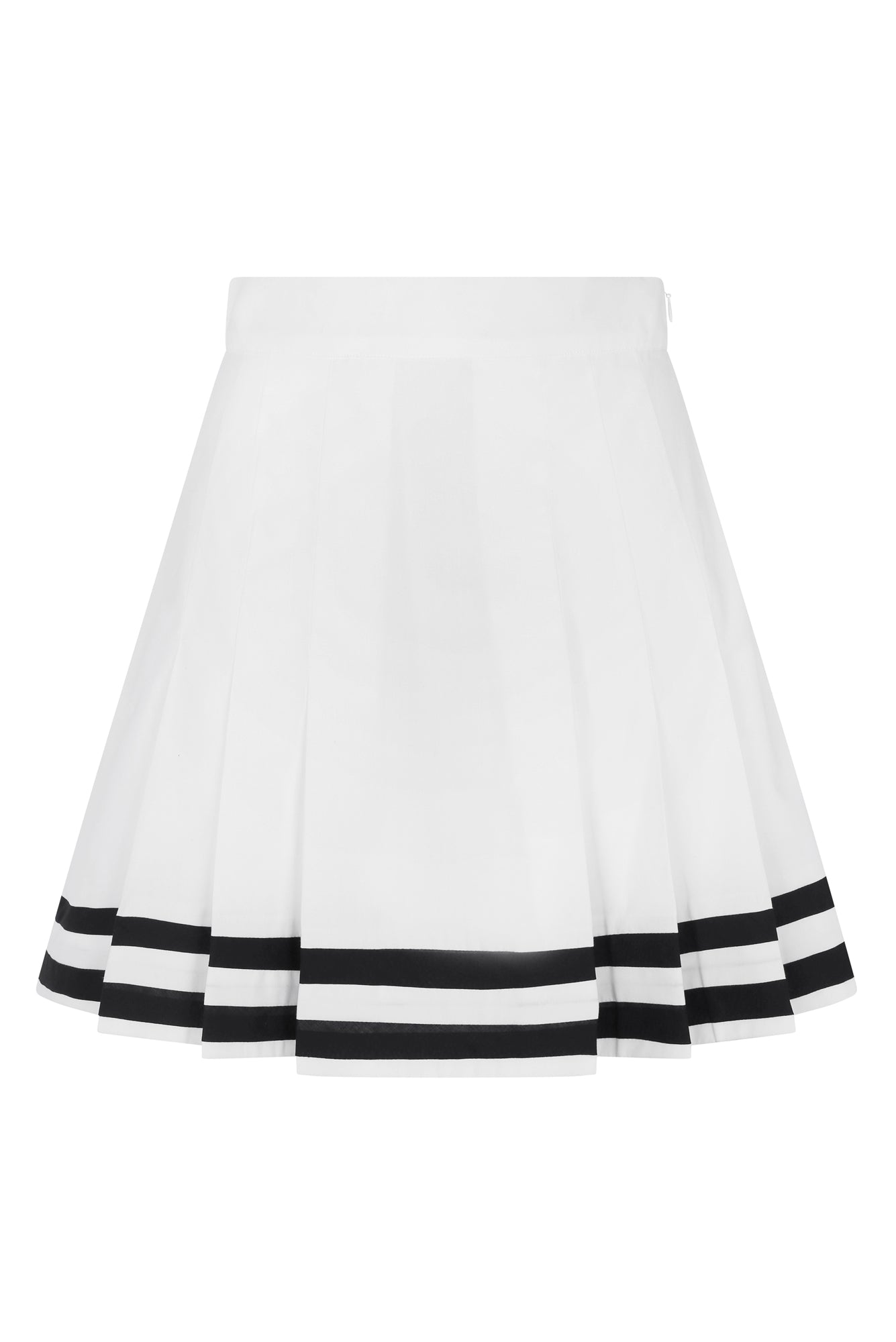 Zinia Skirt in White / Navy