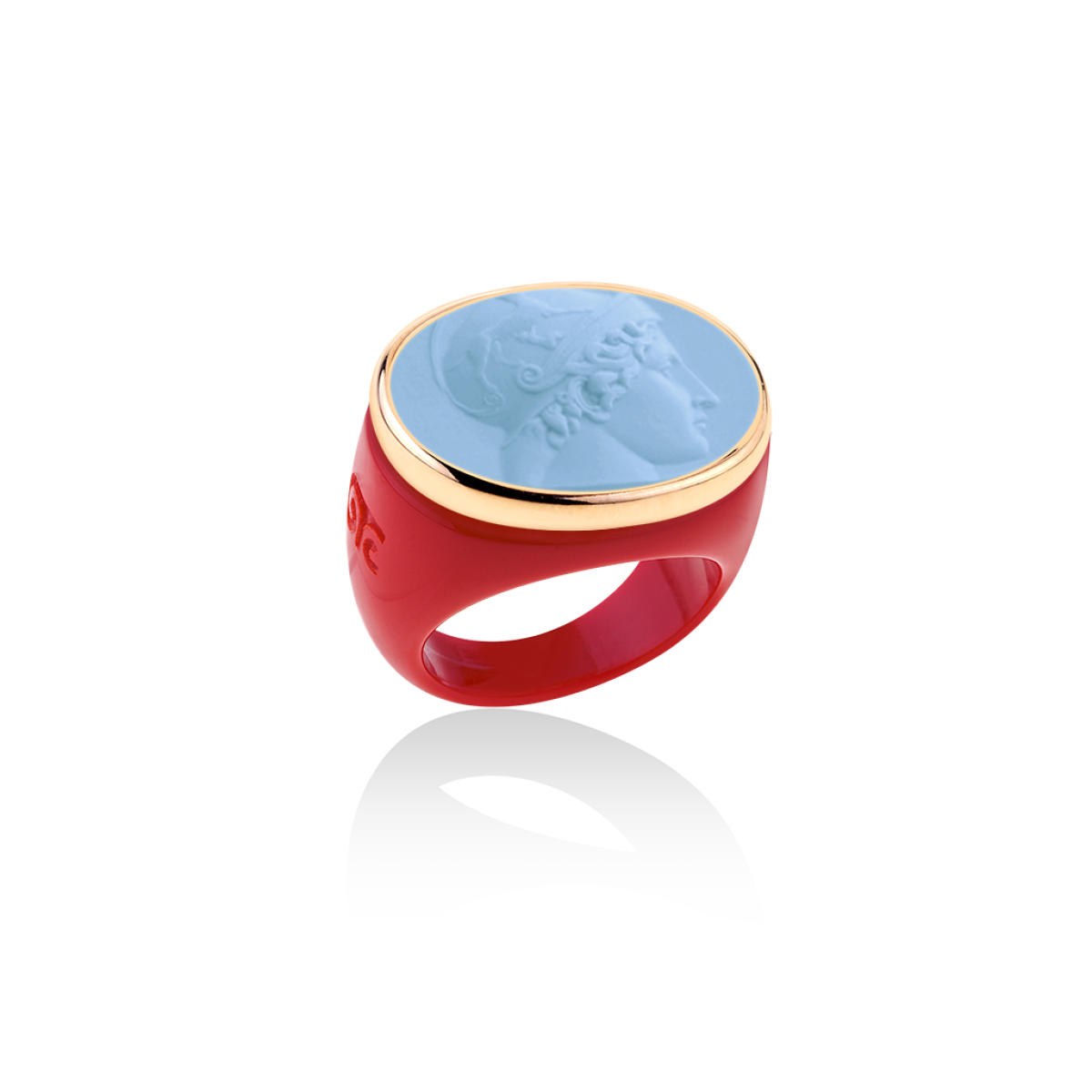 Classic Red Base Gold with Pale Blue: Venus or Nereide