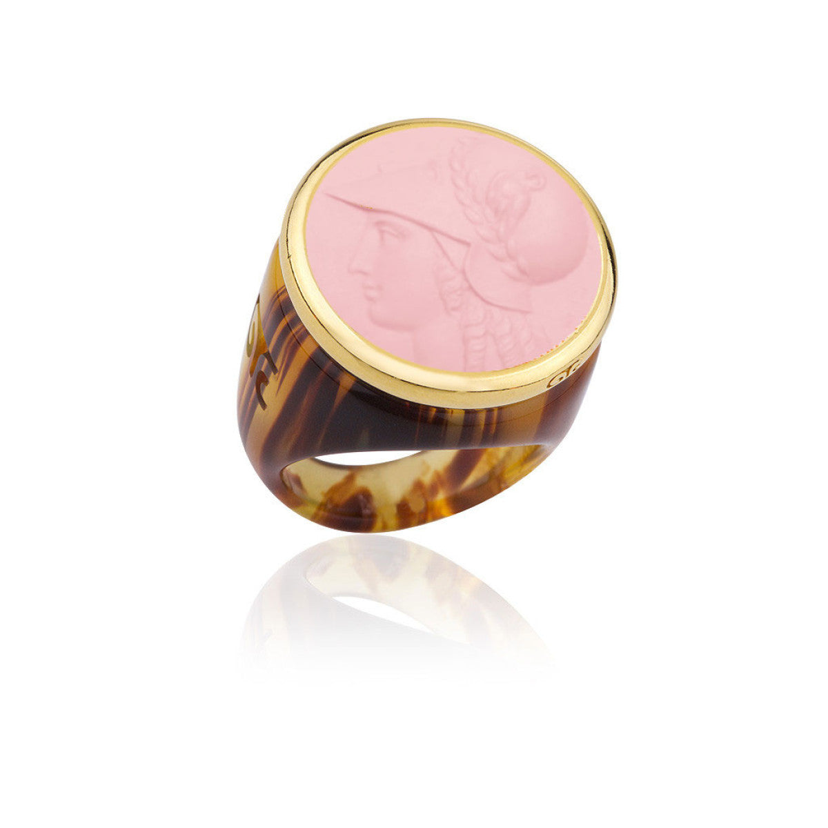 Hore Plexi Tortoise Base with Gold and Pink: Frog