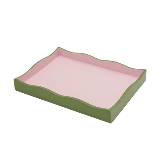 The Allegra Wiggle Tray in Green and Pink