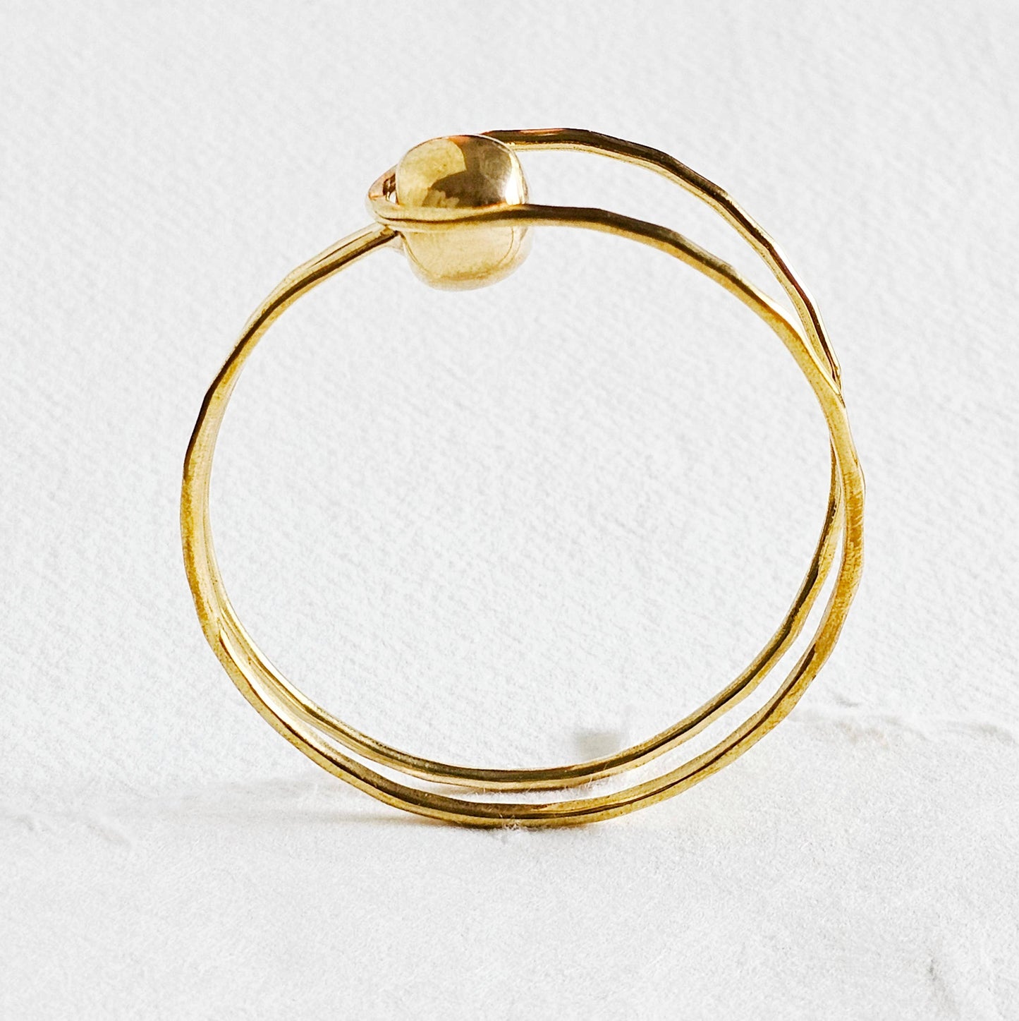 Brass sphere ball circle bangle bracelet wire