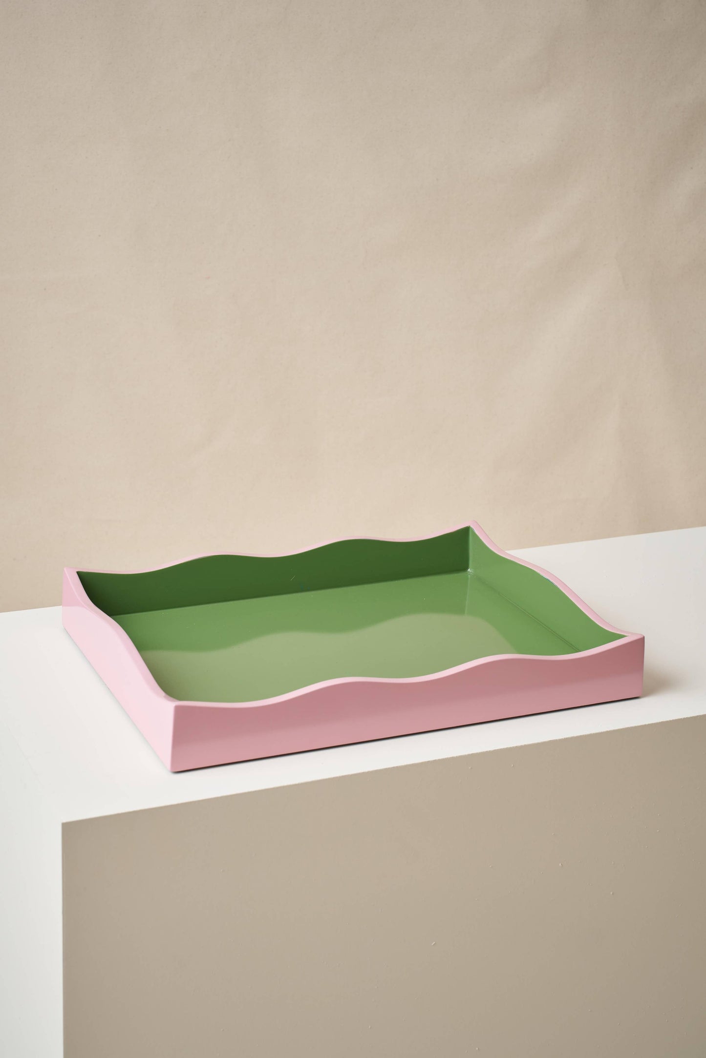 The Allegra Wiggle Tray in Green and Pink