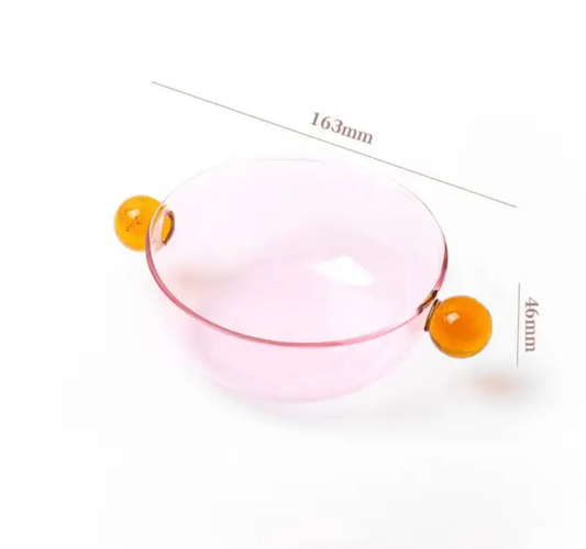 Pink Candy Glass Bowl