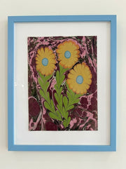Ebru Flower Original Painting