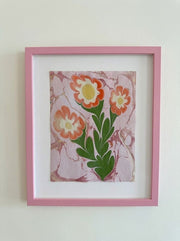 Ebru Flower Original Painting