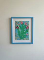 Ebru Flower Original Painting