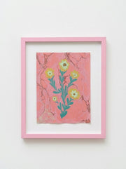 Ebru Flower Original Painting