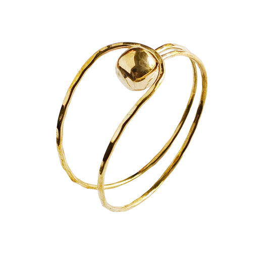 Brass sphere ball circle bangle bracelet wire