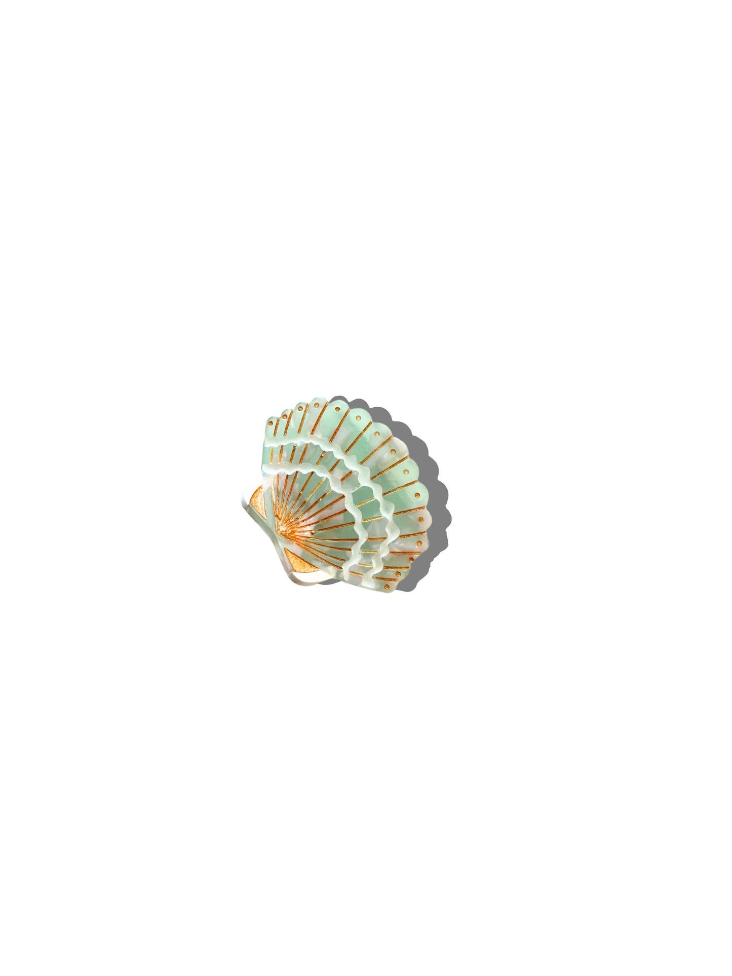 Hand-painted Mini Seashell Claw Hair Clip | Eco-Friendly: Golden Sand