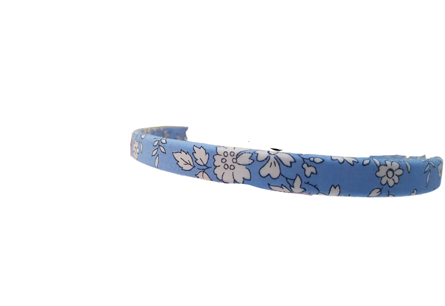 Liberty of London fabric skinny headbands: Capel Z light blue / 1cm width