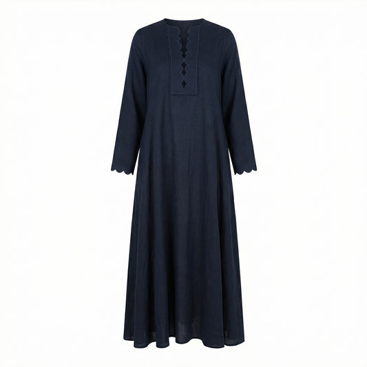 Scalloped Rachel Long Kaftan