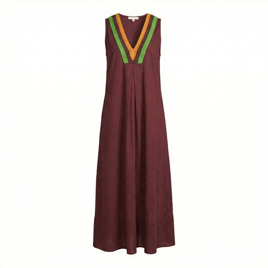 Mar Crochet Poplin Dress
