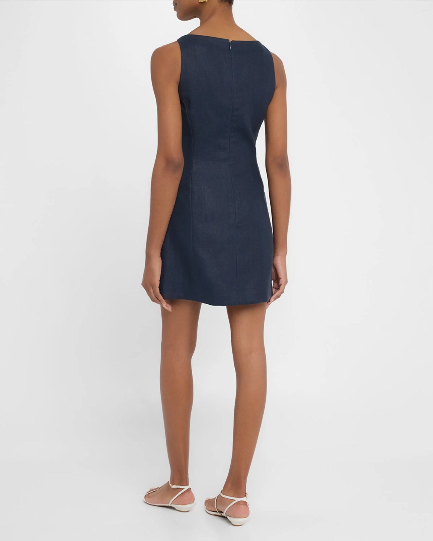 Ambra Button-Front Mini Dress