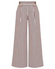 Werit Bayona Striped Trouser in Brown Stripe