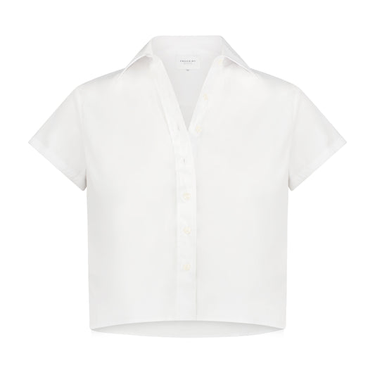 The Boxy Short Sleeve Cropped Shirt