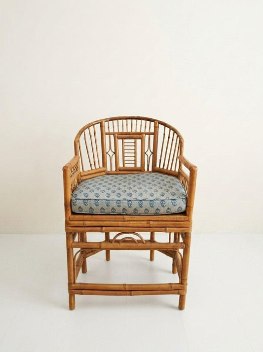 Pair Chinese Export Bamboo Armchairs