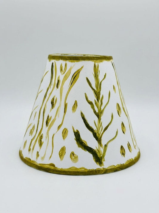 Bespoke Green + White Lampshades