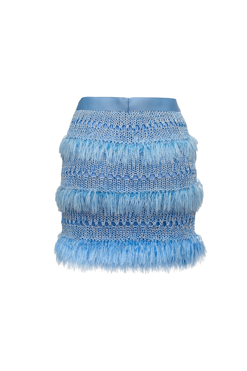 Ruffled Knit Mini Skirt