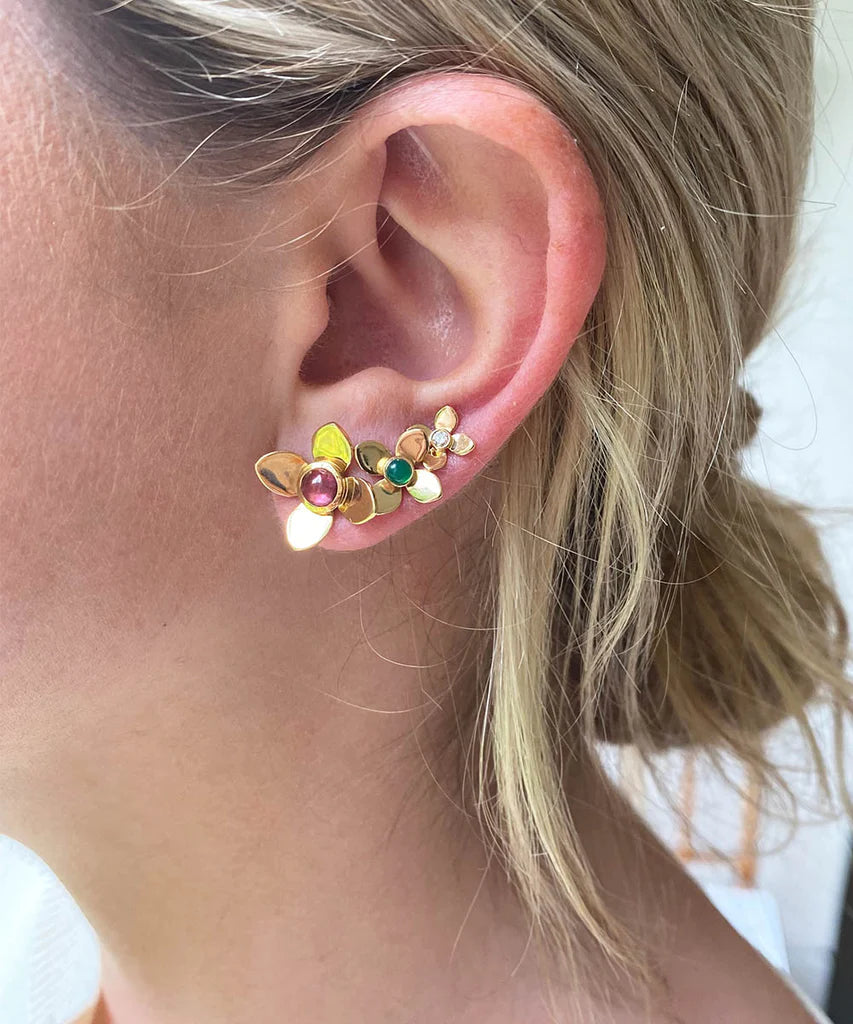 Mini Fleur Diamond Earrings
