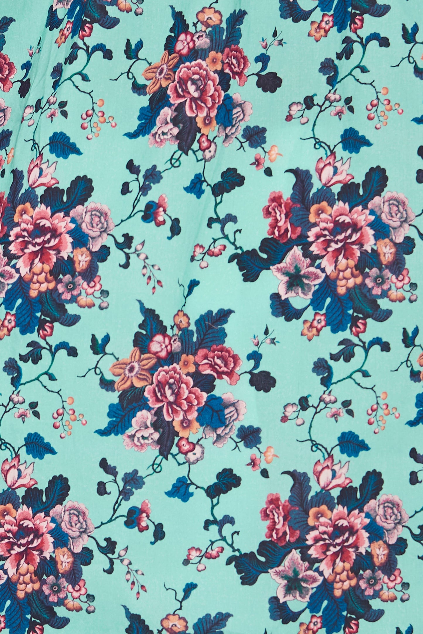 Grace Dress in Turquoise Chinoiserie