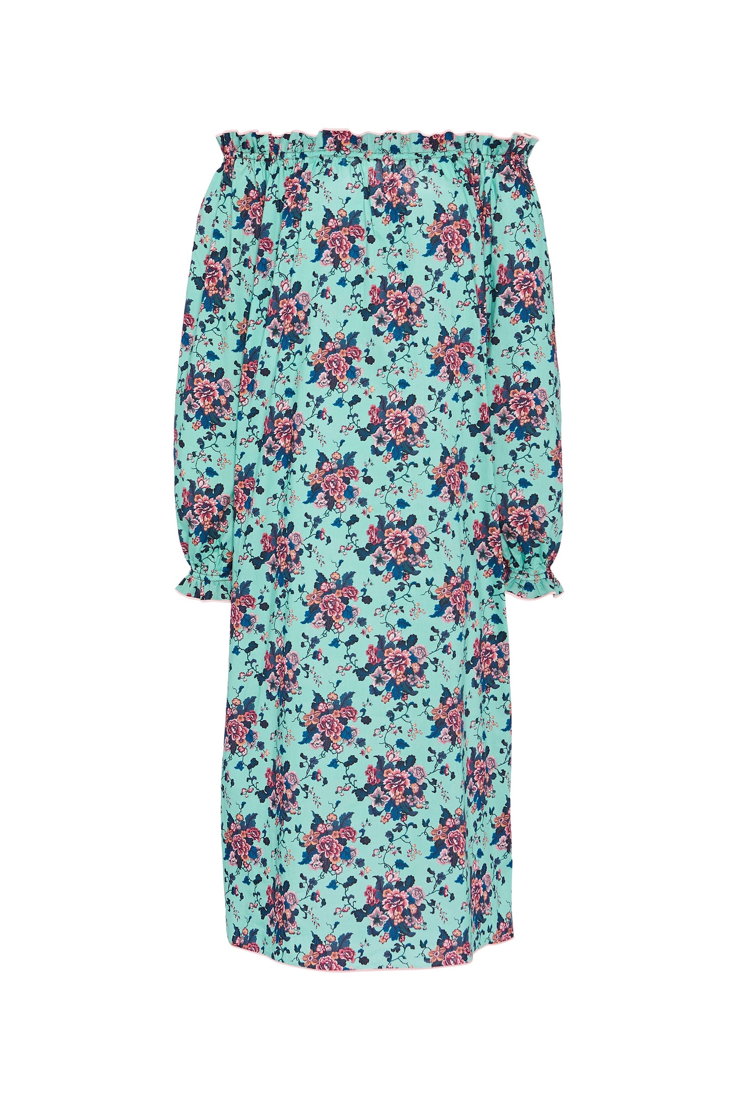 Grace Dress in Turquoise Chinoiserie