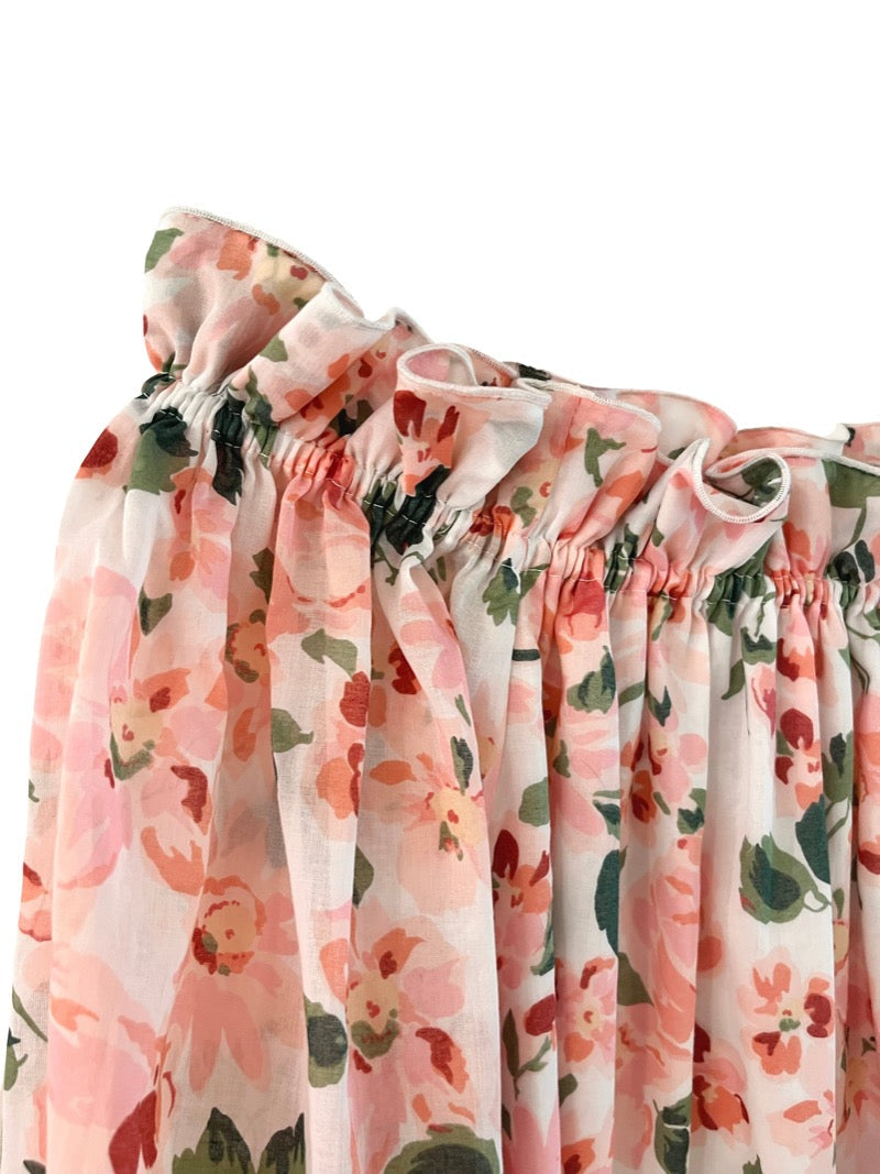 Grace Dress in Pink Floral Cotton Voile