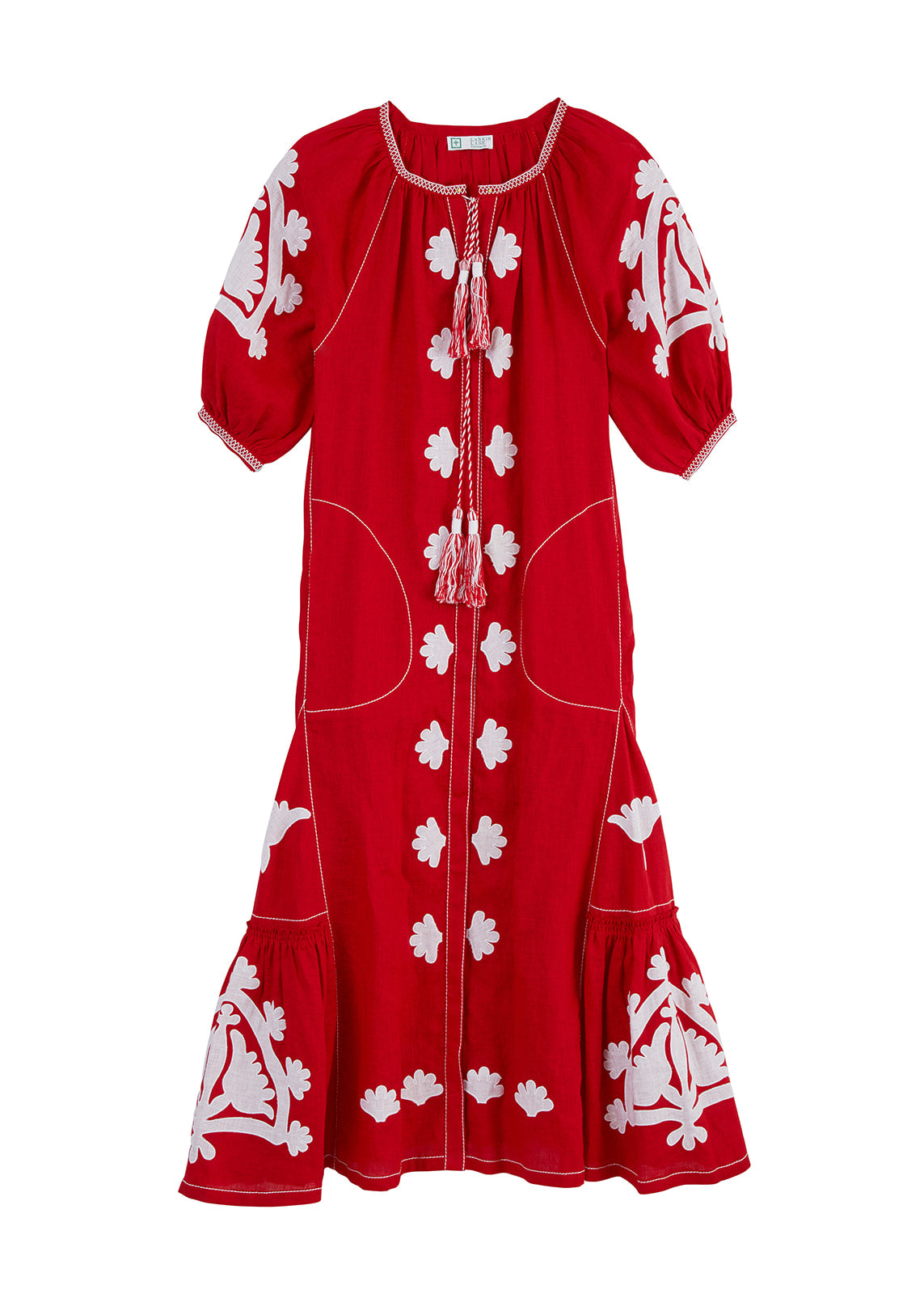 Matisse Embroidered Ukrainian Dress - Red, White