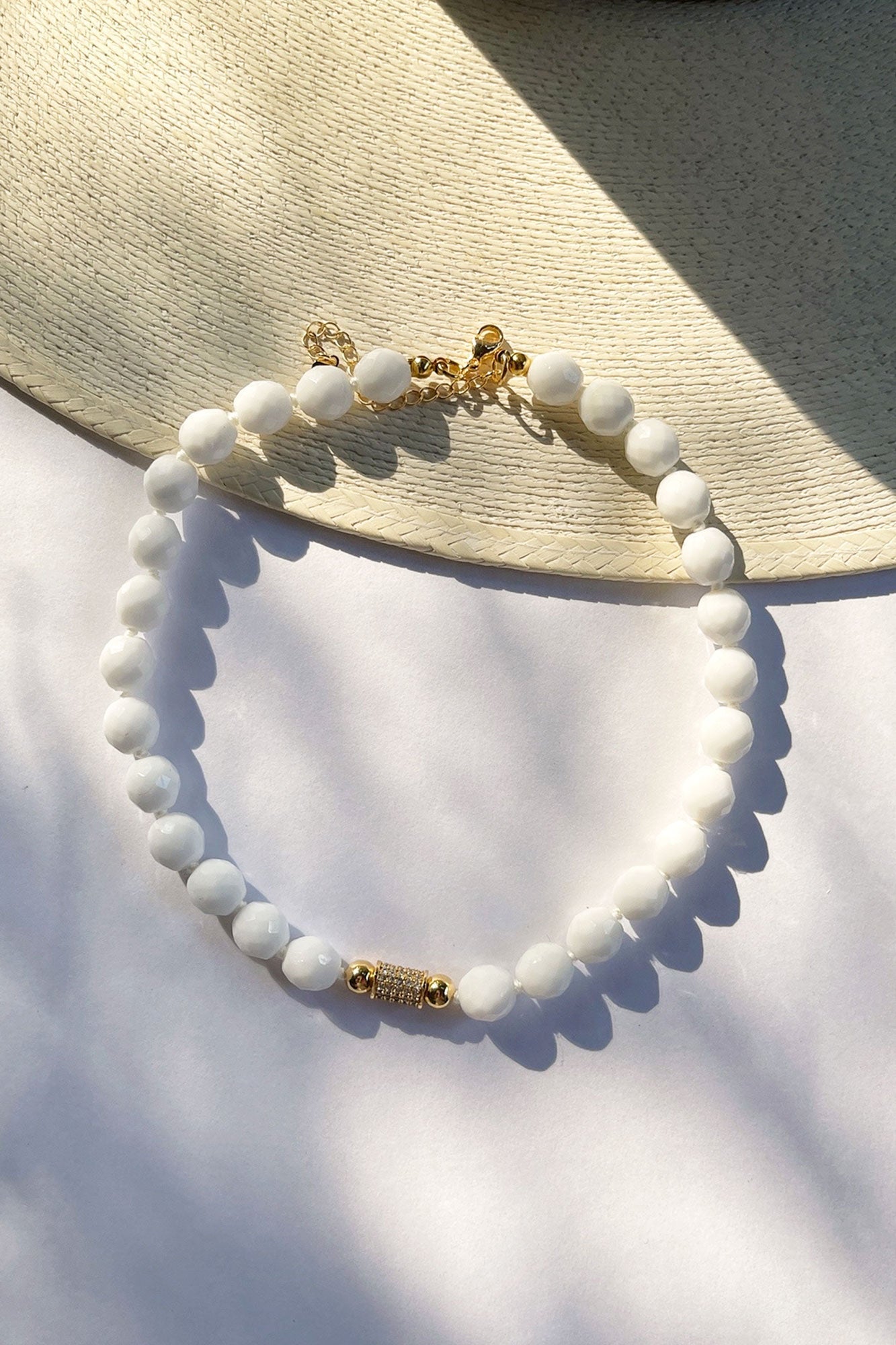 Leni Mini Necklace in White