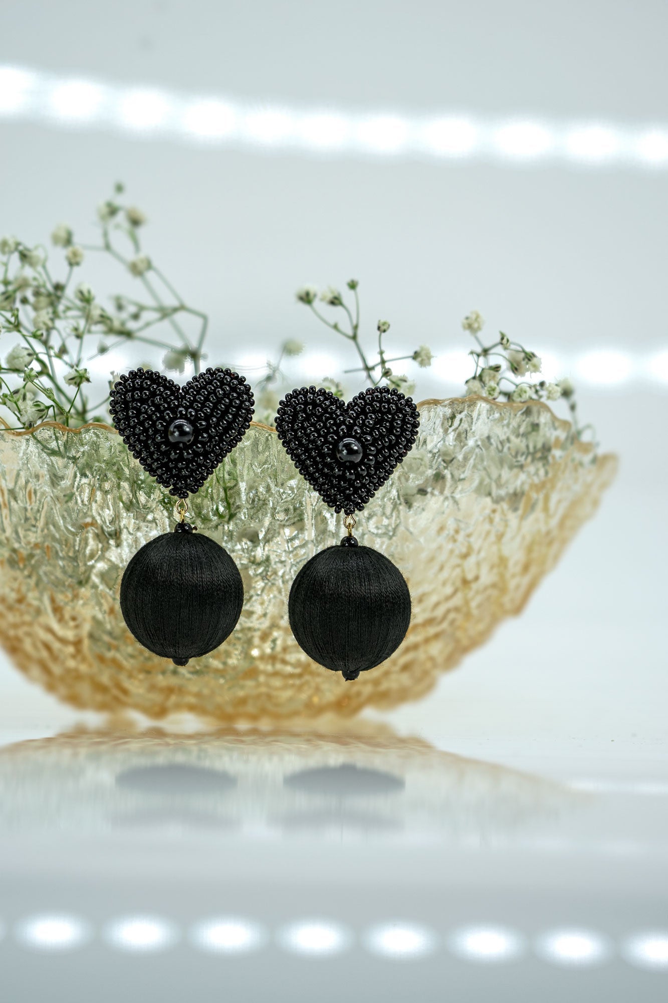 Luisa Earrings in Satin Ink