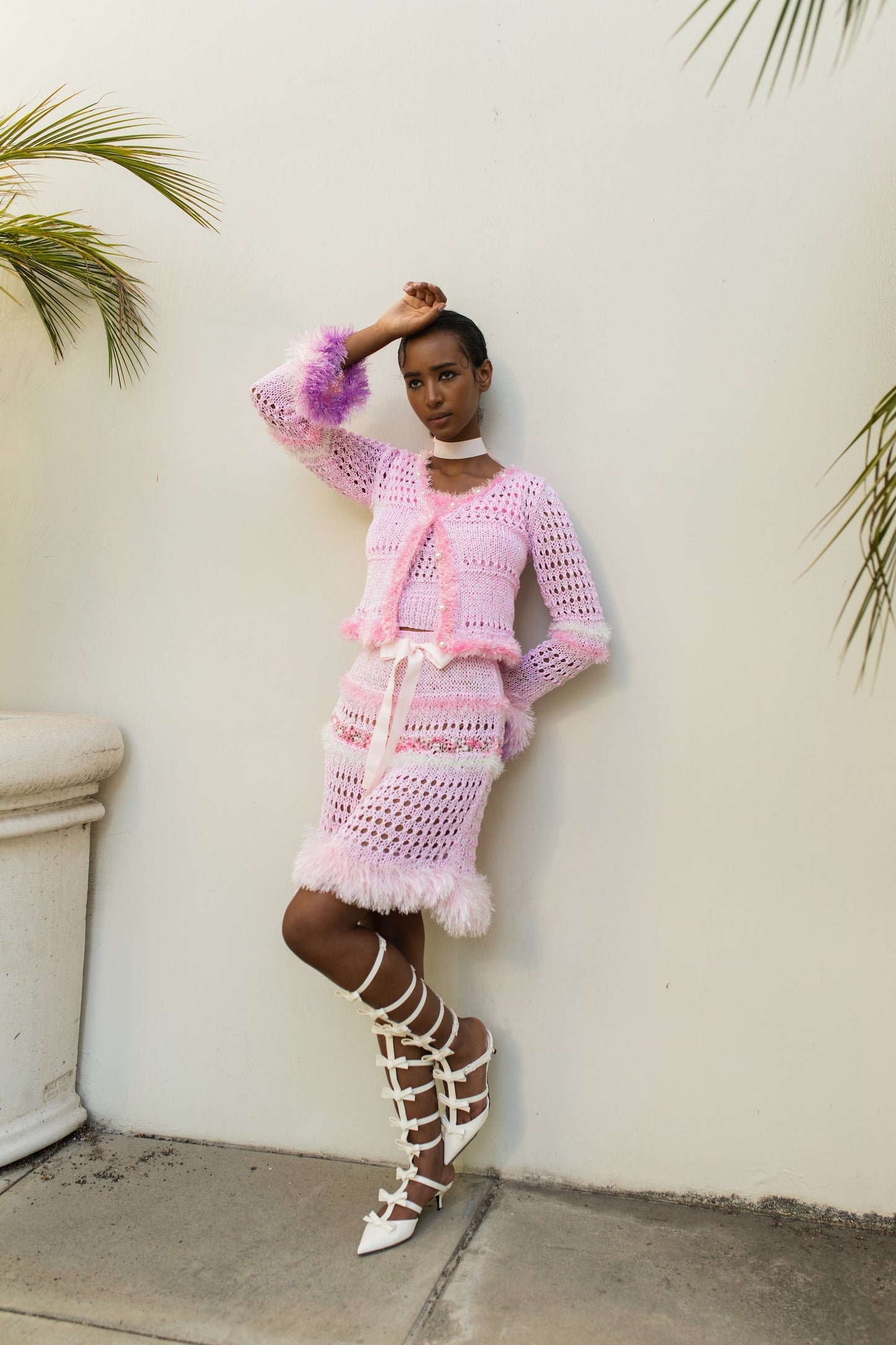 Baby Pink Knit Skirt