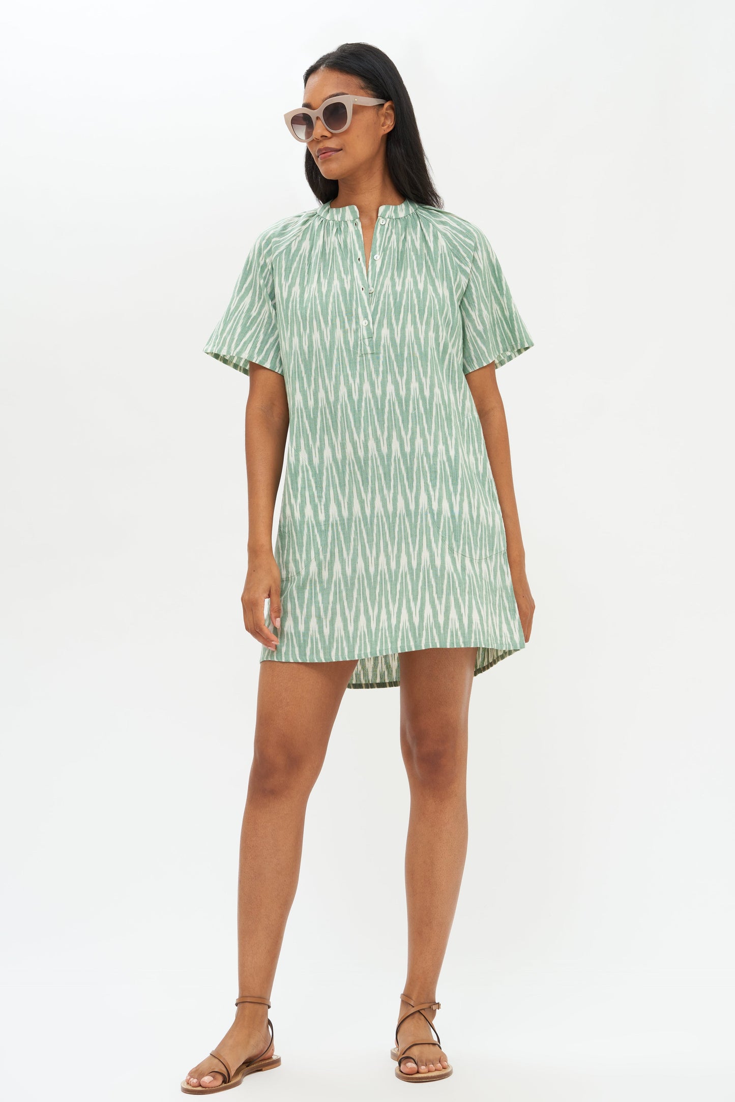 Pocket Dress- Tashkent Green