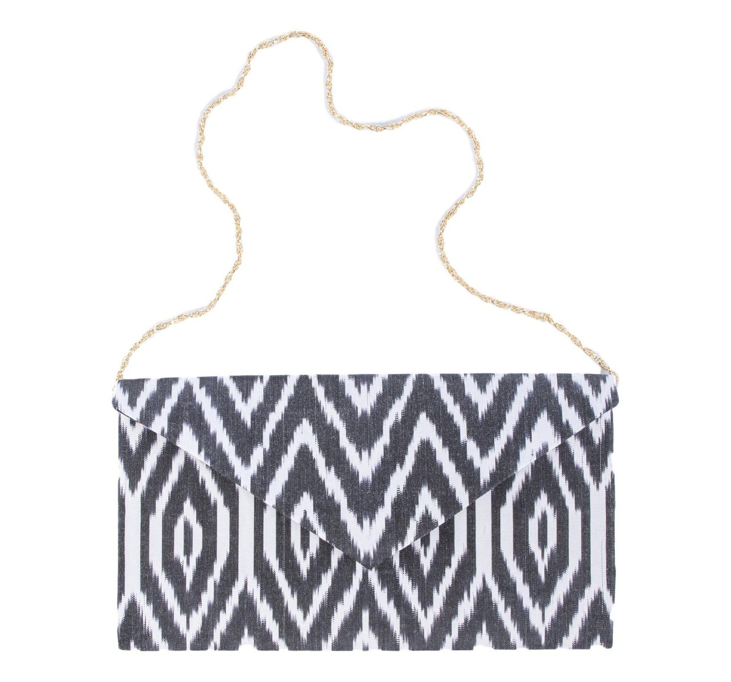 Rye Silk Ikat Envelope Clutch - Large