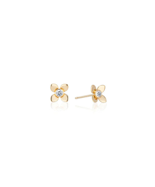 Mini Fleur Diamond Earrings